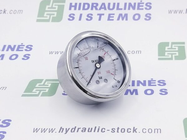 Pressure gauge 0/10 bar. d-63 rear connection 1/4'BSP