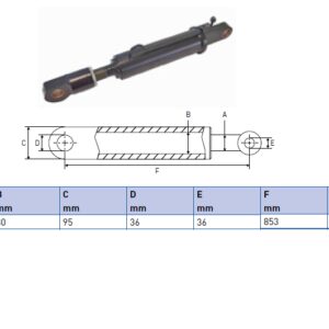 Hydraulic cylinder Palfinger/MBB 45/80/853 for bend