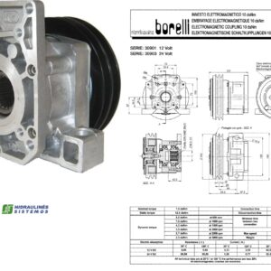 Hydraulic Electromagnetic Clutch 12V 10 daNm for Group 1 & 2 Pump 29-30901