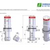 Telescopic cylinder 4-145-4910 MFC B3 145 4 4910-D0343-V00 (Binotto) with brackets