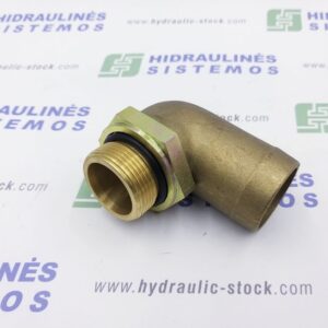 Suction fitting 1.1/4' male x for 45 mm hose, 90 angle