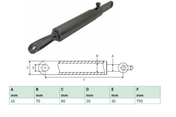 Hydraulic cylinder Zepro 45/70/782 for bend