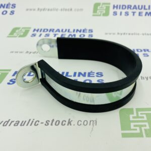 Metal pipe clamp with rubber 70 mm