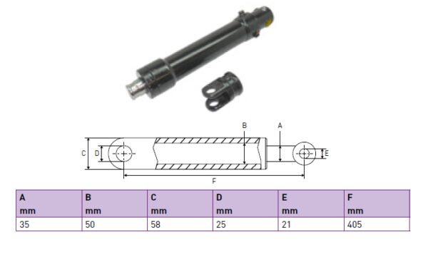 Hydraulic cylinder Dhollandia 35/50/405 right