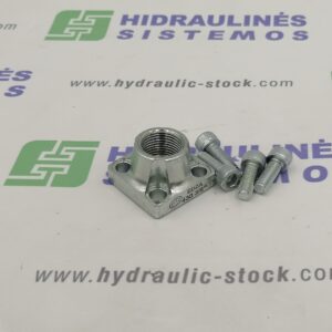 Pump flange 30mm 3/8' 0° steel HPA