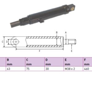 Hydraulic cylinder Dautel 40/63/460 for bend