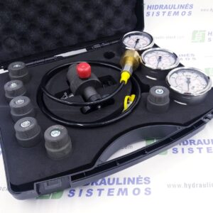 Charging and testing unit M28x1.5 0-250 bar with 6 adaptors