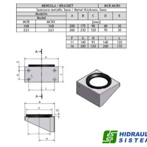 Hydraulic accumulator holder d-168mm MCR168