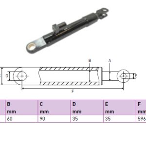 Hydraulic cylinder Dautel 75/60/596