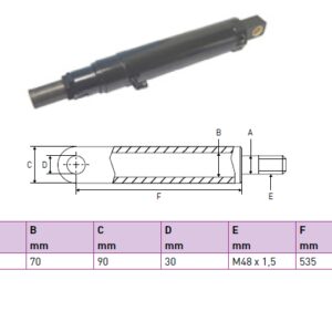 Hydraulic cylinder Dautel 50/70/535 for bend