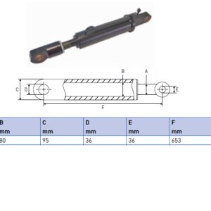 Hydraulic cylinder Palfinger/MBB 45/80/653 for bend
