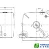 Hydraulic oil tank 160 ltr. Aluminium 62x67x45 with side flange