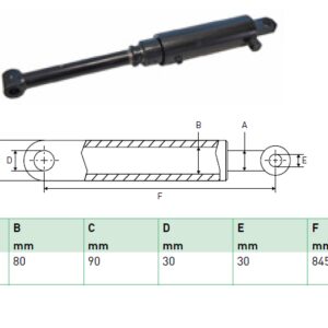 Hydraulic cylinder Zepro 45/80/845 for bend