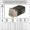 High pressure water pump 200 bar 39 l/min 24mm shaft Interpump