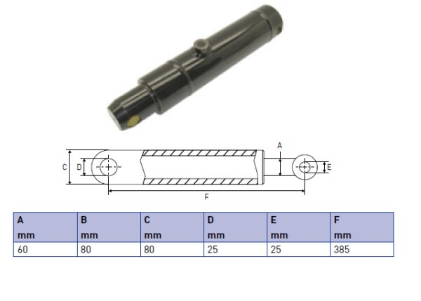 Hydraulic cylinder Erhel Hydris 60/80/385