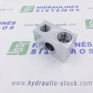 Valve block/aluminum/ 2/2 (12.8-3/4' UNF) G3/8 hole 16mm