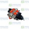 Control valve 2-section 60L Q45 1/2' BSP 1x103, 1x126 A353/M1control joystick, floating position.
