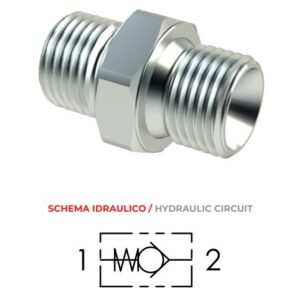 Check valve BSP 3/4 x BSP 3/4, 0,5bar