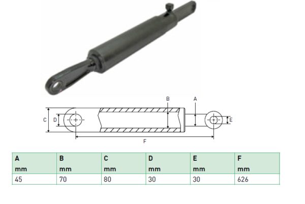 Hydraulic cylinder Zepro 45/70/626 for bend