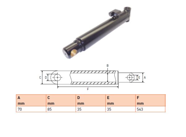 Hydraulic cylinder Cargolift 70/85/543