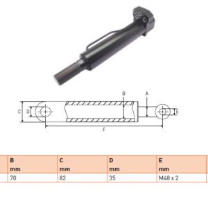 Hydraulic cylinder Cargolift 50/70/420 for bend