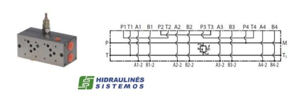 Series subplate for NG10 directional valve with relief valve, A B side ports