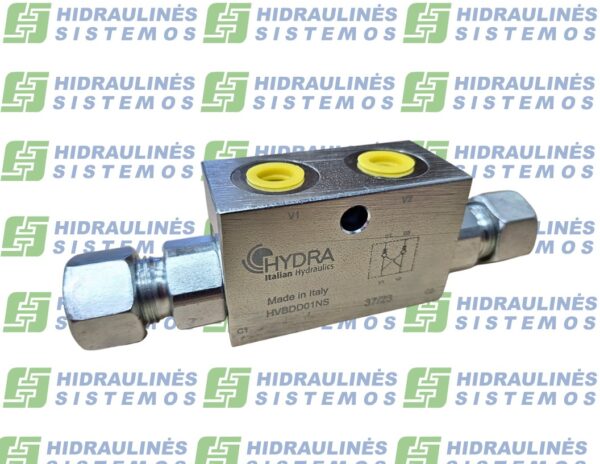 Hidraulinė spyna VBPDE M18-1/4' dvipusė 350 bar 20 l/min. Hydra HVBDD01NS