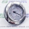 Pressure gauge -1/0 bar. d-63 rear connection, for panel mounting 1/4'BSP