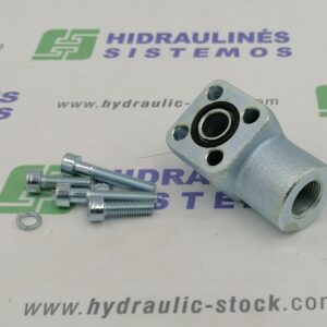 Pump flange 30mm 3/8' 90° aluminum max. 180bar RIA30-038
