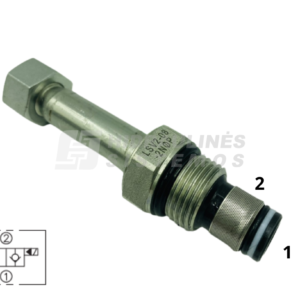 Valve 2/2 D12.6 3/4 JIC NO 350 bar solenoid d13 NO 40 l/min