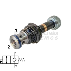 Solenoid valve 2/2 D19 M22 NC 60 l/min 350 bar without coil