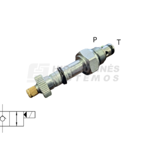 Valve 2/2 D12.6 3/4 JIC NC 300bar solenoid d134 0 l/min