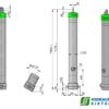 Telescopic cylinder 5-196-7020 5F IPH 5F-07020-196-5-M1778-0000N 5F1685196501AN