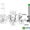 Telescopic cylinder HFC 4650 149 4 Penta, with brackets
