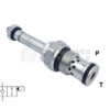 Valve 2/2 D23.5 3/4 BSP solenoid d14 NC 300 bar 80 l/min with mechanical control