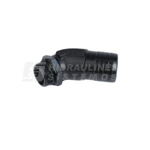 Suction fitting 1.1/4' male x for 38 mm hose, 45 angle