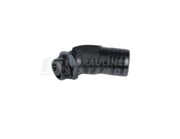 Suction fitting 1.1/4' male x for 38 mm hose, 45 angle