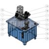 Mini hydraulic power pack 24VDC 2.2kW 2.7cc 2500rpm 40L Hydropack