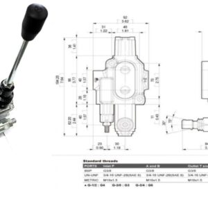ouli Spool Valve MB-2/1S-3/38L/G-3/M1 45PLM Single Acting C/W R/V 3/8