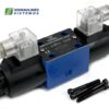 Solenoid-operated directional valve NG6 4/3, spool type 8C P-T.A.B, 024 VDC, 4WE6E-L6X/EG24NZ4 Voima
