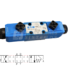 Solenoid-operated directional valve NG6 4/3, spool type 2C P-A-B-T, 024 VDC, DG4V-3 2C MUH760 Danfos