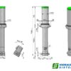 Telescopic cylinder 6-196-8430 5C IPH 5C-08430-196-6-M1050-CRN0N