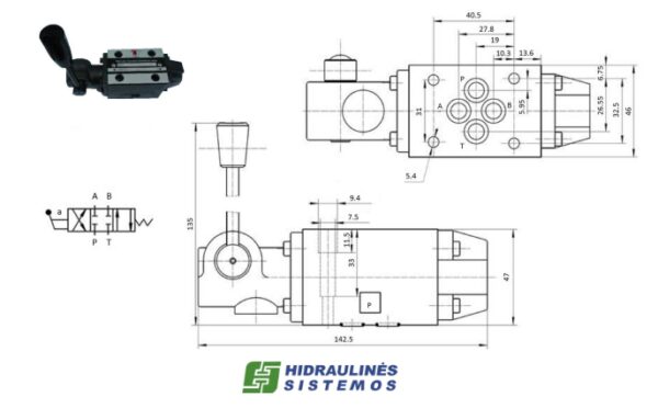 Skirstytuvas mechaninis NG6 4/3 2C P.T.A.B TRALE