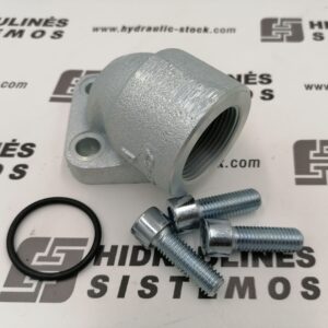 Pump flange 62mm 1.1/4' 90° steel RPA35-0114M12M