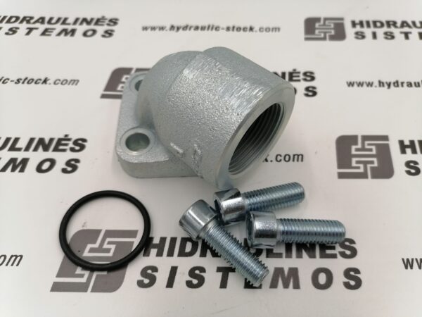 Pump flange 62mm 1.1/4' 90° steel RPA35-0114M12M