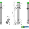 Telescopic cylinder 4-135-4880 5C Penta 5C-04880-135-4-M1050-0000N