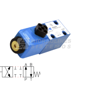Solenoid-operated directional valve NG6 4/2, spool type 2A II-X, 024 VDC, DG4V-3 2A MUH760 Danfoss