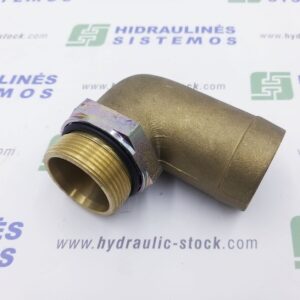 Suction fitting 1.1/2' male x for 50 mm hose, 90 angle