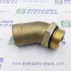 Žemo slėgio antgalis 1.1/2' išoriniu sriegiu x 50 mm žarnai, 45 kampas