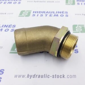 Suction fitting 1.1/2' male x for 50 mm hose, 45 angle